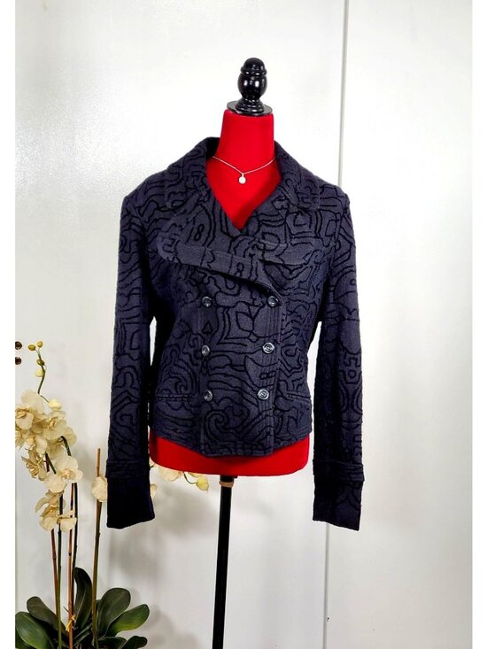 Vertigo Jackets & Blazers - NWT Vertigo Paris Women's Black Wool Modern Day Pea Coat Size XL 1122